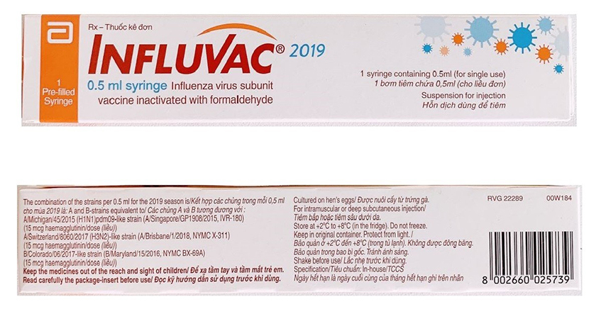 Influvac – VẮC XIN PHÒNG CÚM MÙA (HÀ LAN)