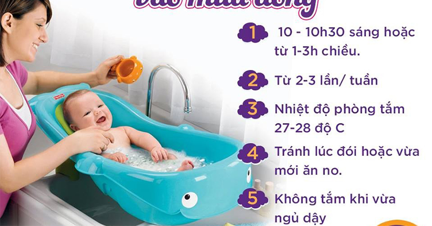 NHỮNG ĐIỀU LƯU Ý KHI TẮM CHO TRẺ SƠ SINH