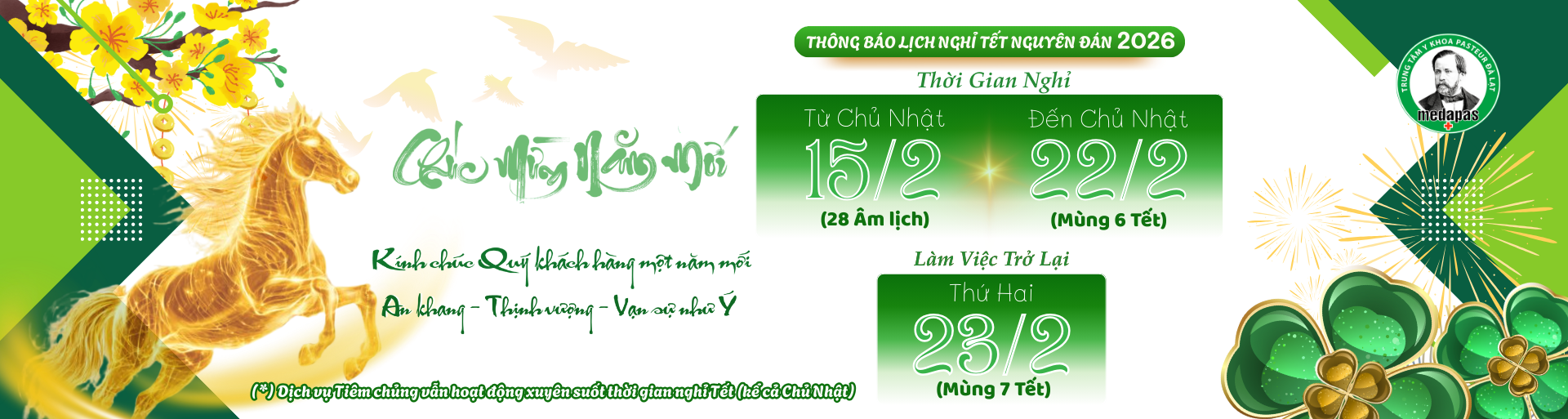 LỊCH NGHỈ TẾT