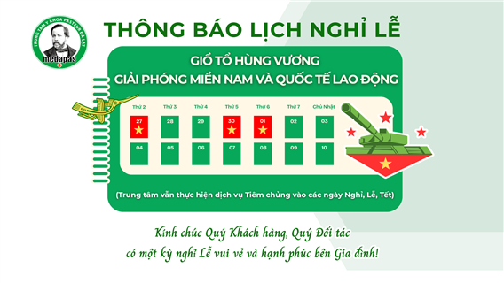 LỊCH NGHỈ LỄ